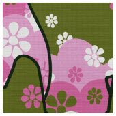 70er Retro Mod - Katzengewebe Stoff (Nahaufnahme)