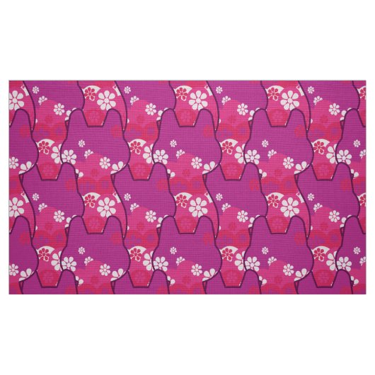 70er Retro Mod - Katzengewebe Stoff (Fat Quarter (45,7 x 55,9 cm))