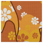 70er Retro Mod - Katzenküchen Stoff (Nahaufnahme)