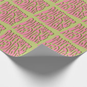 70er Retro: Motivierend Poster "Meditate" Geschenkpapier (Ecke)