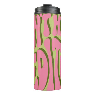 70er Retro: Motivierend Poster "Meditate" Thermosbecher