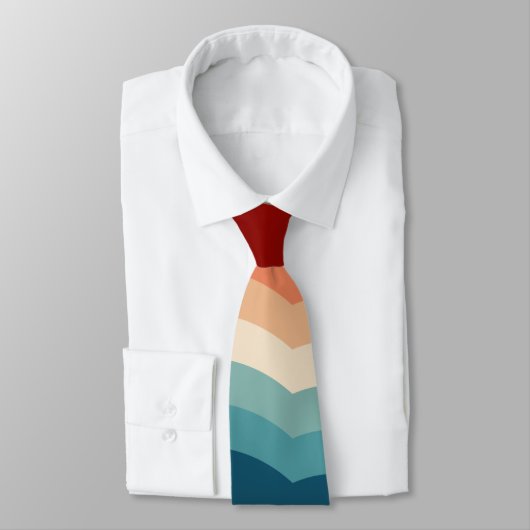 70er Retro Muster Krawatte (Gebunden)