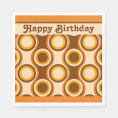 70er Retro Party Muster Serviette (Vorderseite)