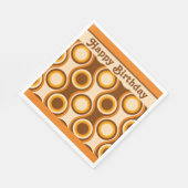 70er Retro Party Muster Serviette (Ecke)