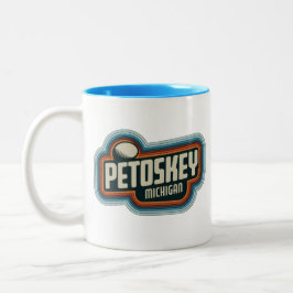 70er Retro Petoskey Michigan Vintag Coffee Tasse