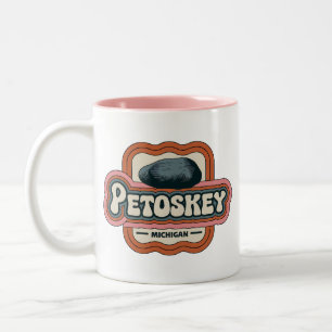 70er Retro Petoskey Michigan Vintag Coffee Tasse