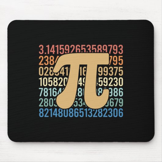 70er Retro Pi Day Math Gleichung Zahlen Lehrer Stu Mousepad (Vorne)