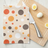 70er Retro-Punkte Geschirrtuch (Viertel Falte)
