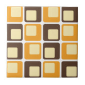 70er Retro Quadrat formt Muster Fliese (Vorderseite)