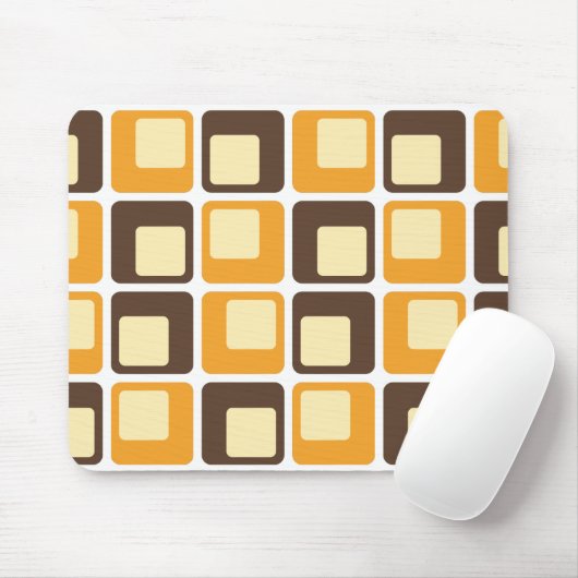 70er Retro Quadrat formt Muster Mousepad (Mit Mouse)