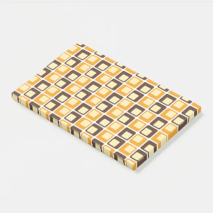 70er Retro Quadratische Formen Muster Post-it Klebezettel