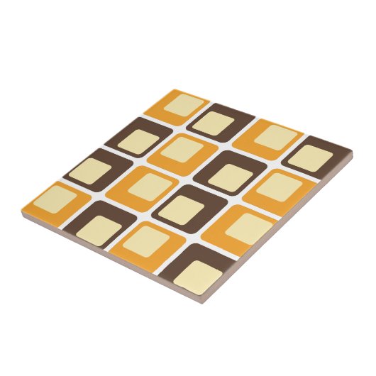 70er Retro-Quadratmuster Fliese (Seite)