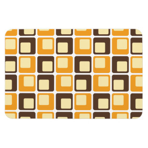 70er Retro-Quadratmuster Magnet