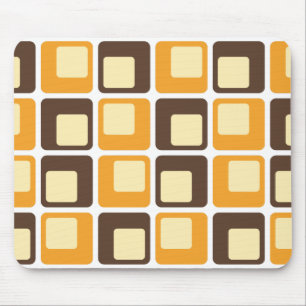 70er Retro-Quadratmuster Mousepad
