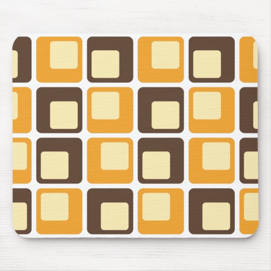 70er Retro-Quadratmuster Mousepad (Vorne)