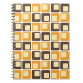 70er Retro-Quadratmuster Notizblock (Vorderseite)