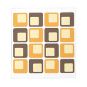 70er Retro-Quadratmuster Notizblock (Vorderseite)