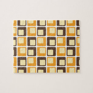 70er Retro-Quadratmuster Puzzle