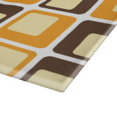 70er Retro-Quadratmuster Schneidebrett (Ecke)