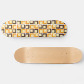 70er Retro-Quadratmuster Skateboard (Horizontal)