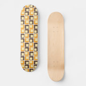 70er Retro-Quadratmuster Skateboard (Vorderseite)