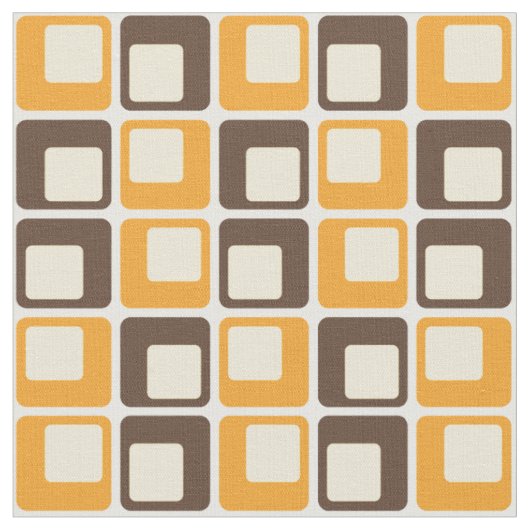 70er Retro-Quadratmuster Stoff (Nahaufnahme)