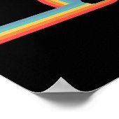 - 70er Retro Rainbow Dog Haustier Besitzer Niedlic Poster (Ecke)