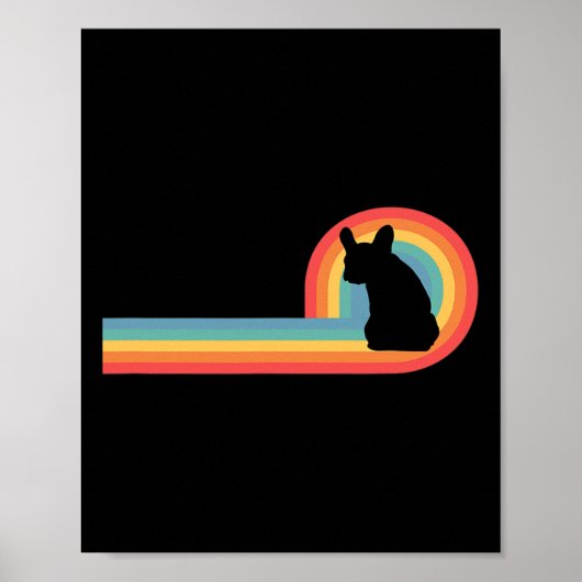 - 70er Retro Rainbow Dog Haustier Besitzer Niedlic Poster (Vorne)