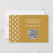 70er Retro Rainbow Groovy Wedding RSVP Karte (Rückseite)