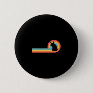 - 70er Retro Regenbogen Hund Besitzer Süß Button