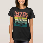 70er Retro Rollschuhe T-Shirt (Vorderseite)