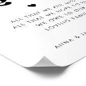 70er Retro Script Generationen von Liebe Hochzeit Poster (Ecke)