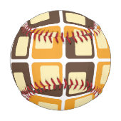 70er Retro Square Shapes Baseball (Rückseite)