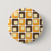 70er Retro Square Shapes Button (Vorderseite)