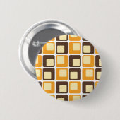 70er Retro Square Shapes Button (Vorne & Hinten)