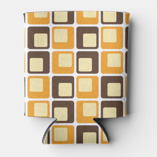 70er Retro Square Shapes Dosenkühler (Vorderseite)