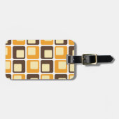 70er Retro Square Shapes Gepäckanhänger (Vorderseite horizontal)