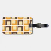 70er Retro Square Shapes Gepäckanhänger (Rückseite horizontal)