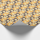 70er Retro Square Shapes Geschenkpapier (Ecke)