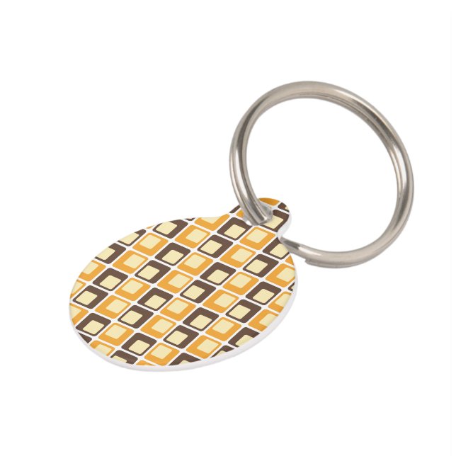 70er Retro Square Shapes Haustiermarke (Seite)