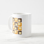 70er Retro Square Shapes Kaffeetasse (Vorderseite Links)