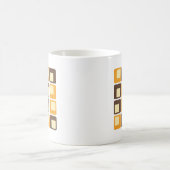 70er Retro Square Shapes Kaffeetasse (Mittel)
