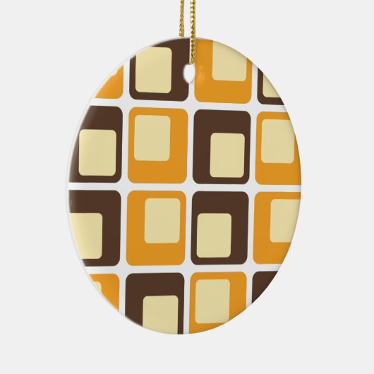 70er Retro Square Shapes Keramik Ornament (Rechts)