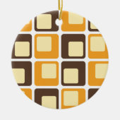 70er Retro Square Shapes Keramik Ornament (Vorne)