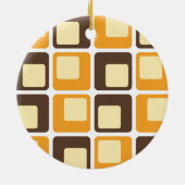 70er Retro Square Shapes Keramik Ornament (Hinten)