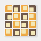 70er Retro Square Shapes Magnet (Vorne)