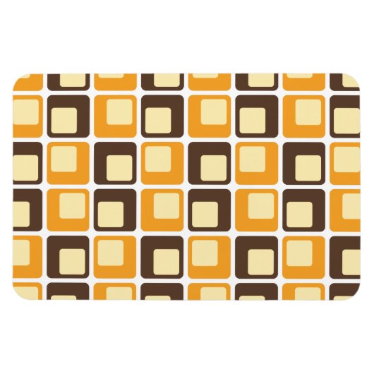 70er Retro Square Shapes Magnet (Horizontal)
