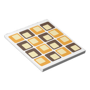 70er Retro Square Shapes Notizblock
