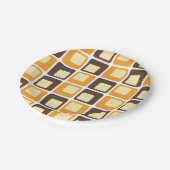 70er Retro Square Shapes Pappteller (Schrägansicht)
