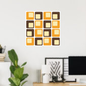 70er Retro Square Shapes Poster (Heimbüro)